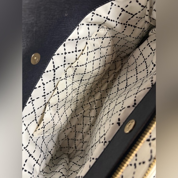 Kate Spade New York Black Crossgrain Leather Double Handles Satchel Shoulder Bag - Picture 7 of 7